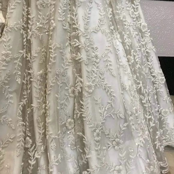 Extravagant Ivory Pearl Lehenga 🤍 - Picture 7 of 11